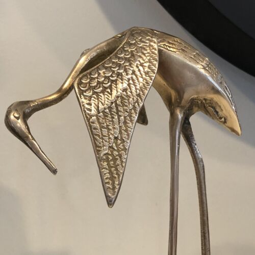 Vintage Brass Bird Figurine Statue Sculpture Mid Century - Picture 3 of 10