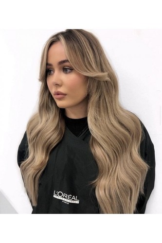 Foxy Locks Cappuccino - Volumizer 20" nahtlose Clip in Echthaarverlängerungen 60g - Bild 2 von 2