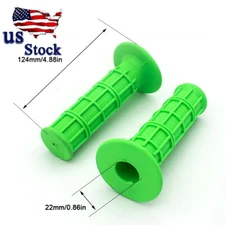 Aluminum Rubber Gel Motorcycle Hand Grips For 7/8" Handlebar Sport Bike US Stock
