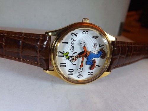 Disney Parks Mens Vintage Goofy Watch (Goofy Stepping Out)-Leather-VHTF-New - Picture 6 of 12