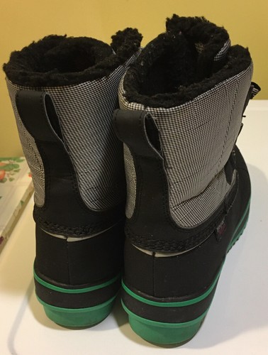 Skechers Skech-tex Black/Green Waterproof Womens Boots Size 7.5 - Picture 3 of 4
