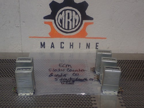 ECM Electro Counter & Motor Co. 5 Digit Counter Modules Used Warranty (Lot of 5) - Picture 1 of 7