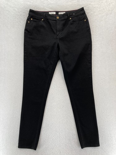 JOULES Jeans Women's 12 The Monroe Super Skinny Black Stretch Denim Mid Rise NWT