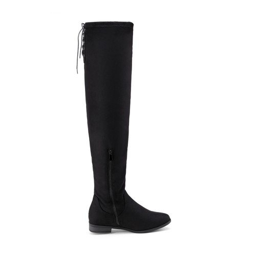 DREAM PAIRS Womens Ladies Over The Knee Boots Stretch Flats Thigh High Boots - Picture 6 of 33