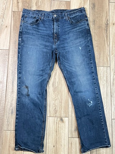 Levis Mens Jeans Blue 40x32 (39x30 actual) Stretch Denim 514 Straight Pants - Picture 18 of 20