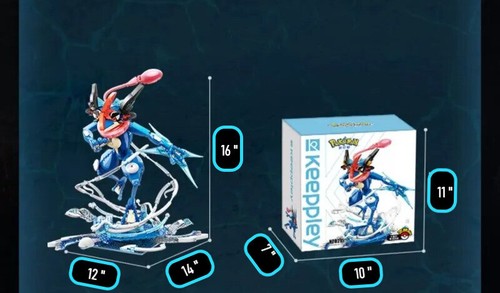 ✅ Official Pokémon LARGE 16" Ash Greninja Building Blocks Set Creative Toy NEW - Picture 5 of 5