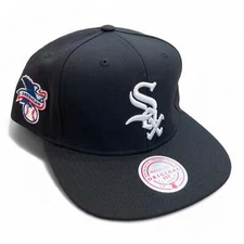 MENS MITCHELL & NESS MLB LEAGUE PATCH SNAPBACK WHITE SOX - BLACK