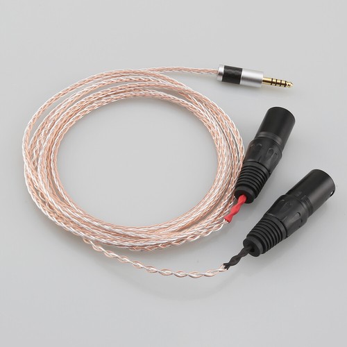 Silver Plated 8 Cores 4.4mm Balanced Male to Dual 2x 3pin XLR Balanced Cable - Picture 29 of 32