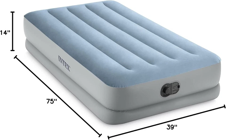 Intex 64157E Dura-Beam Plus Mid-Rise Air Mattress: Fiber-Tech – Twin Size - Image 2 of 4