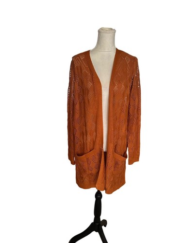 Market & Spruce Cardigan Women's Open Front Loose Knit  Pockets Crochet NWT M - Bild 6 von 6