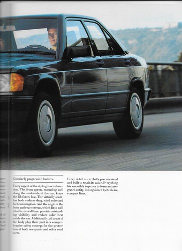 1986 Mercedes-Benz 190 & 190E (W201) car brochure + 2 UK-market data leaflets - Picture 13 of 24