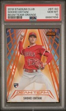 2018 Stadium Club Beam Team Orange Shohei Ohtani RC 1st print /50 PSA 10 Low Pop