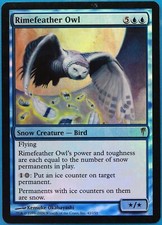 Rimefeather Owl FOIL Coldsnap PLD Blue Rare MAGIC MTG CARD (ID# 483897) ABUGames