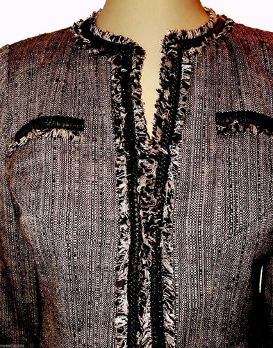 New Blazer, Anthracite, Black-White-Gray Tweed Fringe MSRP-$178.00 2 - Picture 6 of 10