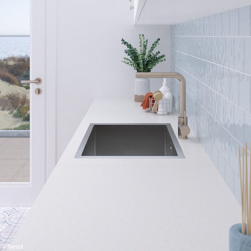 Fienza Hana Single Bowl Laundry Sink 50L Top Under Mount With Overflow 68501 - Bild 3 von 4
