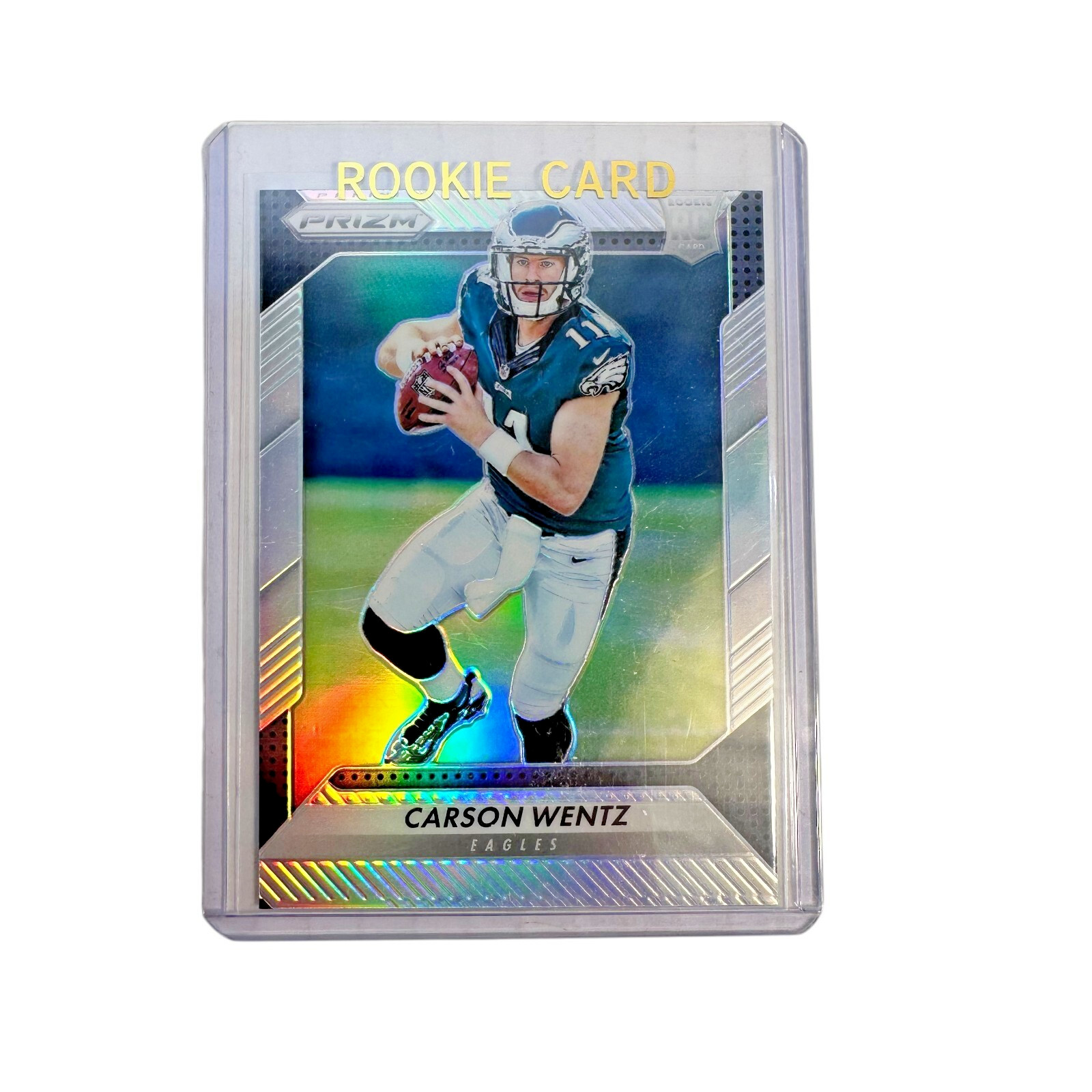 2016 Panini Prizm Rookie Silver Prizm #218 Carson Wentz RC Rookie Card Eagles