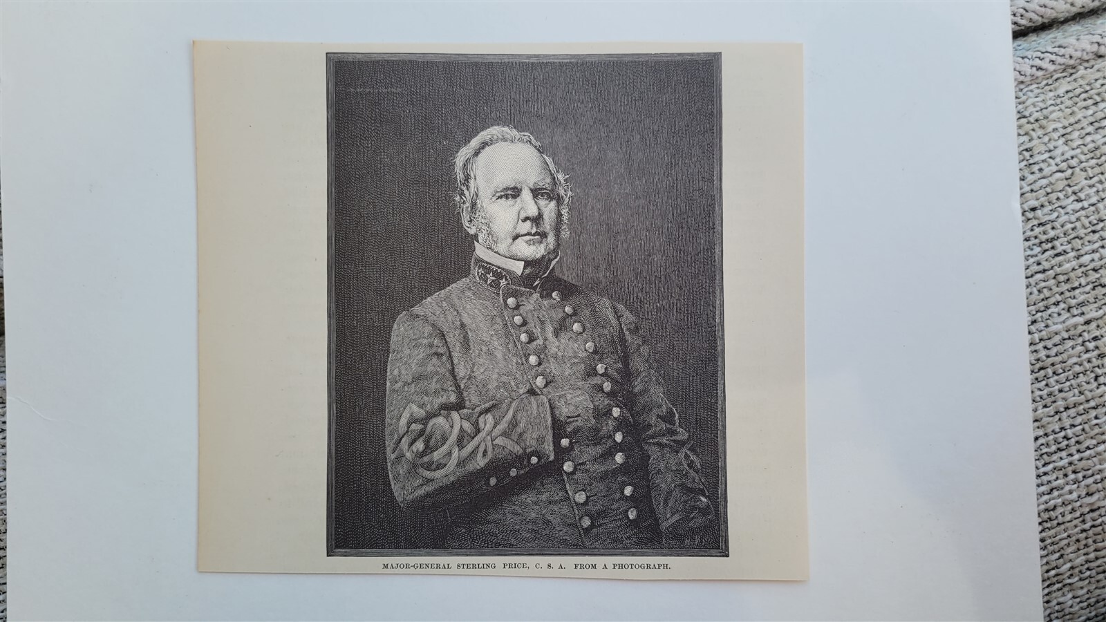 Major General Sterling Price 1888 Civil War Picture | eBay