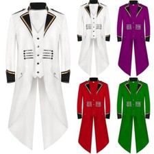 Mens Retro Medieval Mid Tuxedo Gothic Coat St...