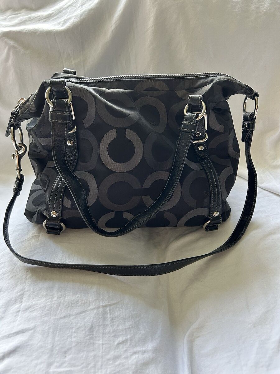 Coach Black Purse C 1071 15568 Shoulder Satchel Handbag Big C s eBay