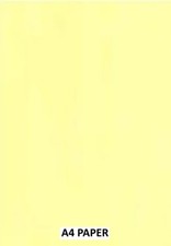 A5 or A4 PASTEL LIGHT YELLOW PAPER 80gsm SHEETS - ARTS AND CRAFTS -SELECT AMOUNT