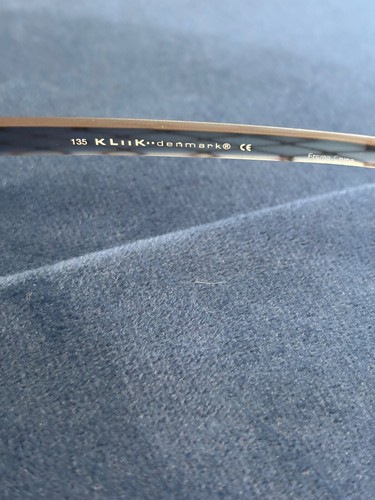 KLiiK Denmark K-474 203 Rectangle Blue Womens Eyeglasses Frames Only 45-17-135 - Picture 6 of 8