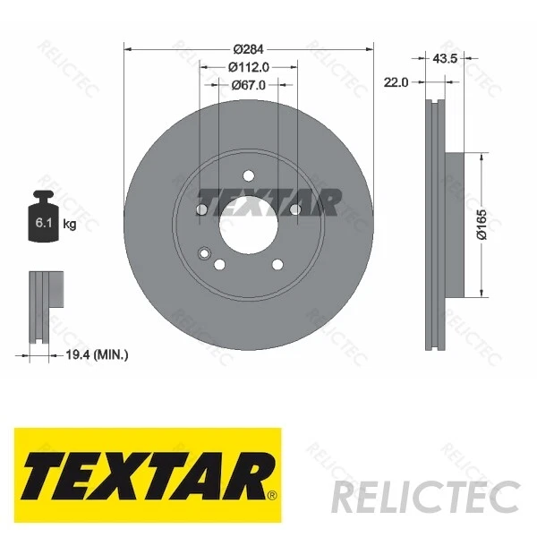 Front Brake Disc MB:S202,W202,C 2024210712 A2024210712 A2024210912  