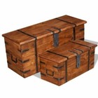 Baule marrone in palissandro per la casa