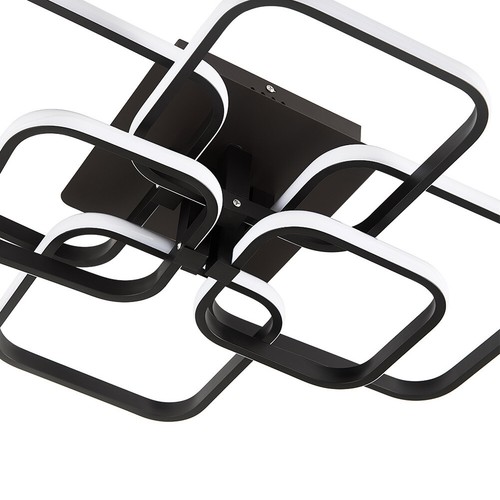 Cool White LED 6 Heads Chandelier Lamp Square Black Frame Ceiling Light 220-240V - Picture 6 of 10