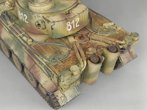 1/35 gebauter WWII German Tiger I früher Panzer '812' SS Pz.Rgt.2 Das Reich Tiki Modell - Bild 10 von 19