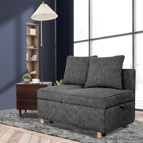4 in 1 Convertible Sleeper Sofa Couch Loveseat Sofa Bed with Adjustable Backrest - Picture 47 of 142