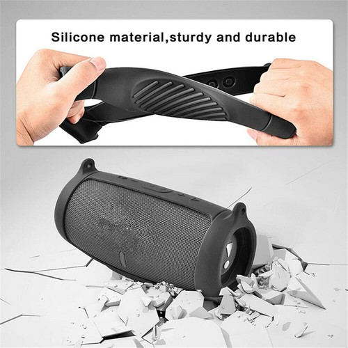 Red Silicone Carrying Case Protective Cover for JBL Charge 5 Bluetooth Speaker - Picture 8 of 8