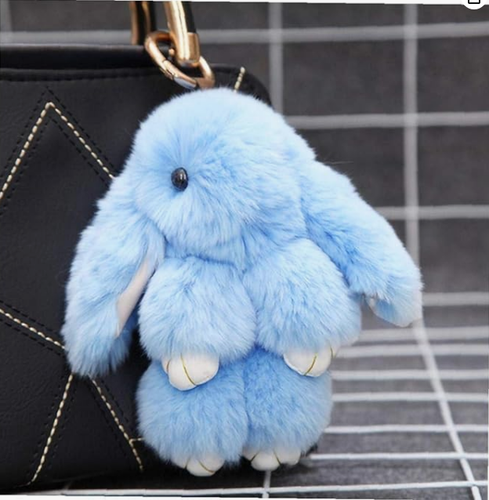 New Charm Decoration Gift Plush Bunny toy Rex Rabbit Fur Bag pendant Key chain - Picture 10 of 17