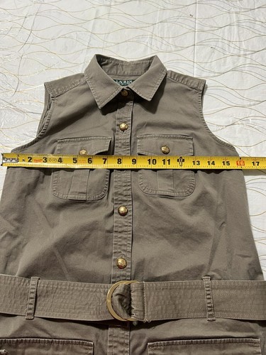 Lauren Ralph Lauren Petite Utility Button Up Dress Green Size 2P - Picture 5 of 8