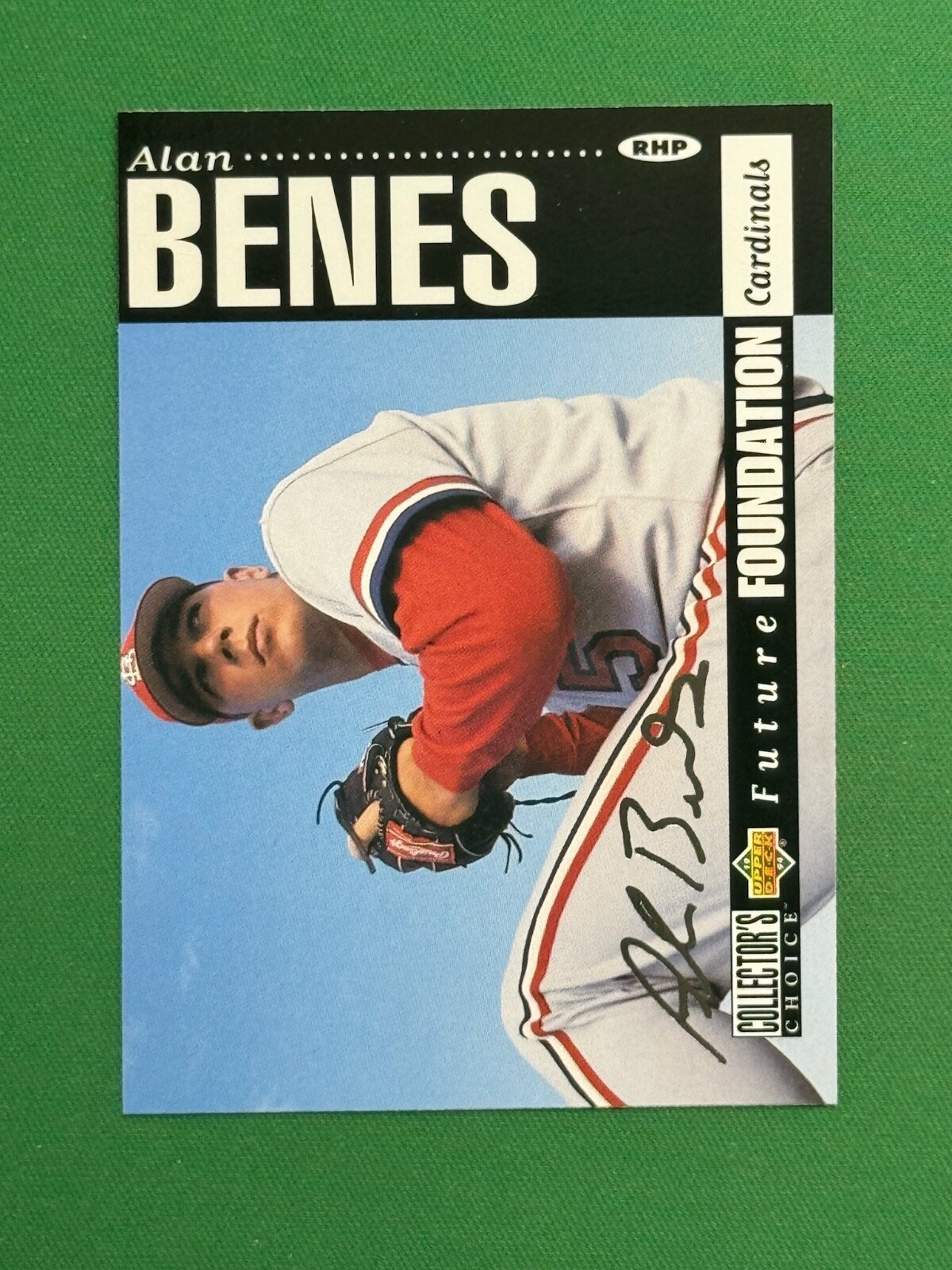 1994 Collector's Choice #641 Alan Benes Silver Signature White Letter Variation