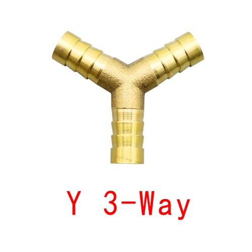 2/3/4Way Brass Hose Joiner Barbed Connector Air Fuel Water Pipe Tubing - Picture 23 of 42