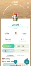 Shiny Cubone wearing a cempasúchil crown flower costume - P T C
