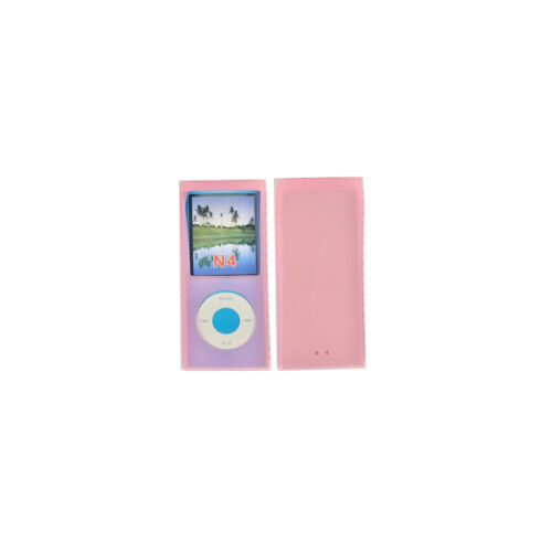 Apple ipod nano 4th gen 4g silicone case pink clear red - Picture 2 of 3