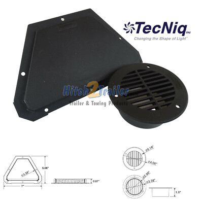  Vent RV ATV Motorcycle Enclosed Utility Cargo Box Trailer Breather System blk