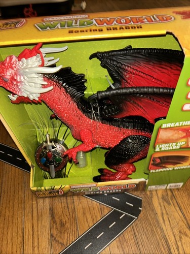 Wild World Roaring Remote Control Red Dragon with Lights and Sounds NEW - Picture 2 of 3