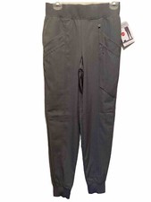 Scrub Pants XS Joggers Bottoms ClimateRight by Cuddl Duds Women's HEATHER GREY