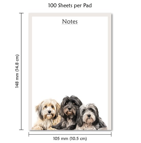 Tibetan Terrier Dog To Do List Notepad - A6 x 100 Sheets - Picture 2 of 2