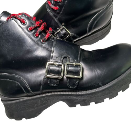 Christian Dior Homme Leather Lace Up Boots Men Size 7/Women 9 (40) Black 16HBM - Picture 4 of 13
