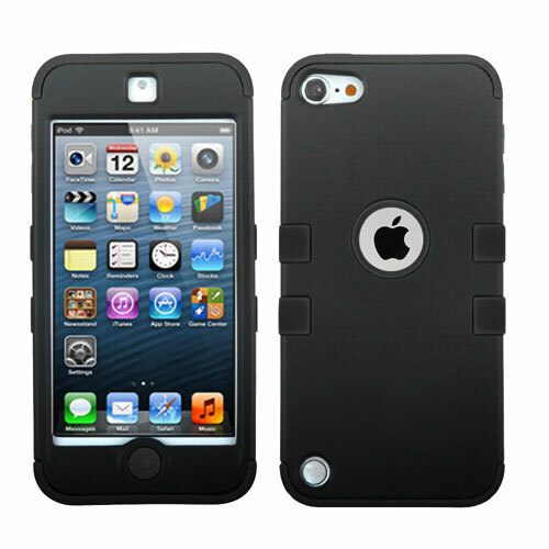 iPod Touch 5th 6th & 7th Generation - BLACK Armor High Impact Hybrid Cover Case - Afbeelding 1 van 5