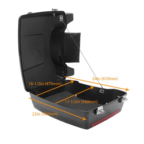 Chopped Pack Backrest Rack For 97-13 Harley Davidson Touring Road Street Glide - Picture 2 of 16