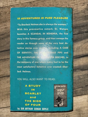THE ADVENTURES OF SHERLOCK HOLMES by Sir Arthur Conan Doyle (1963) Very Good++ - Picture 3 of 3