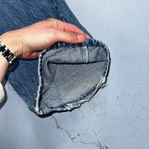 Levis 517 Vintage 80s USA Orange Tab Bootcut Flare Blue Worn Jeans Act 32x30 - Picture 4 of 22