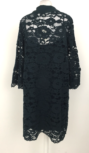 Phase Eight Women's Dress Size 14 Teal Green Lace Shirt Dress Buttons New F1 - Picture 3 of 12