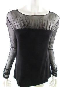 Joseph-Ribkoff-size-12-Sleeve-blouse-long-black