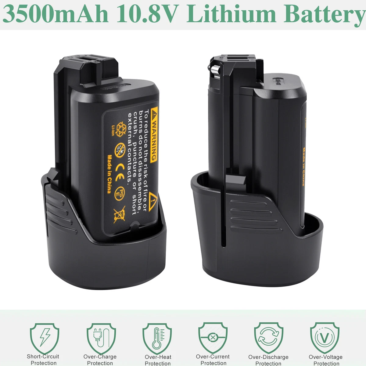 Akku Mit Abdeckungen 2x Für Bosch GSR GDR GOP GWI GSA GSB BAT411 BAT412 10.8V 12V Werkzeugakku Mit Abdeckungen