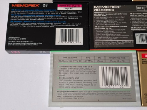 13 BLANK TAPE CASSETTE SEALED MAXELL XL II 90 UR F MIN MEMOREX RECORDING AUDIO - Picture 16 of 18
